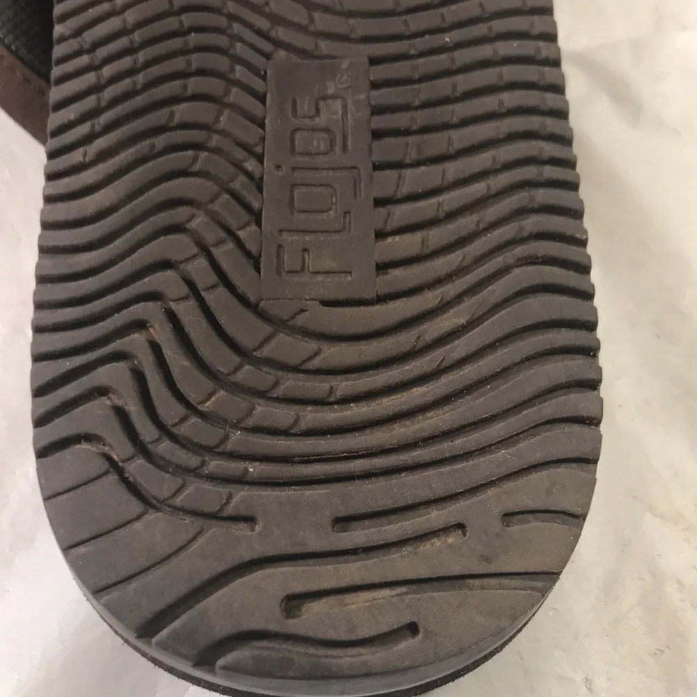 Mens Flojos Cole 2.0 Brown Thong Flip Flops